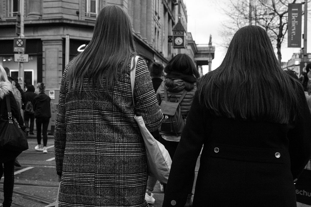 Pedestrians in the city. Free public domain CC0 photo.
