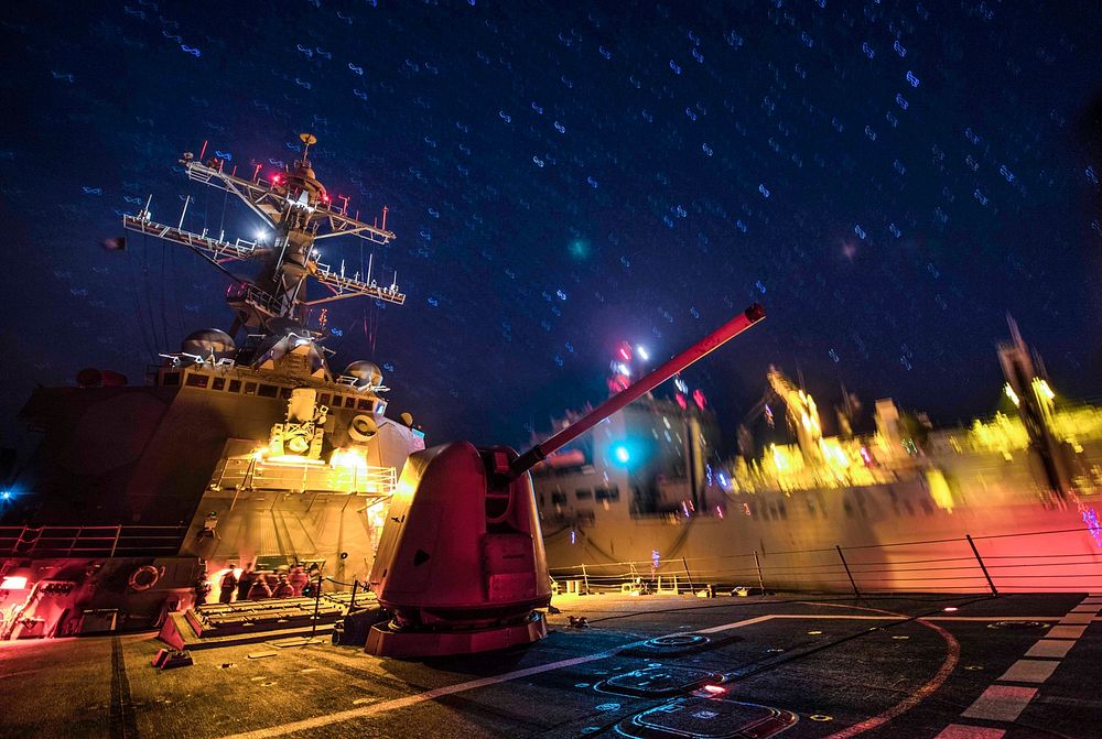 NORTH SEA (April 8, 2019) &ndash; The Arleigh Burke-class guided-missile destroyer USS Porter (DDG 78) conducts an underway…
