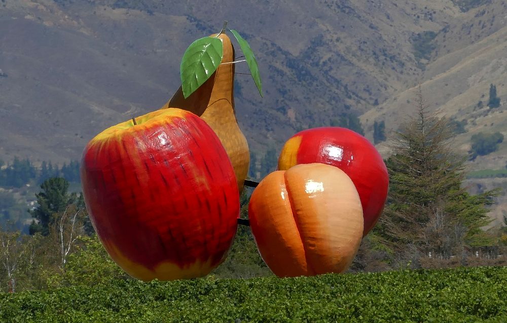 Giant Fruit Sculpture - Cromwell, New Zealand