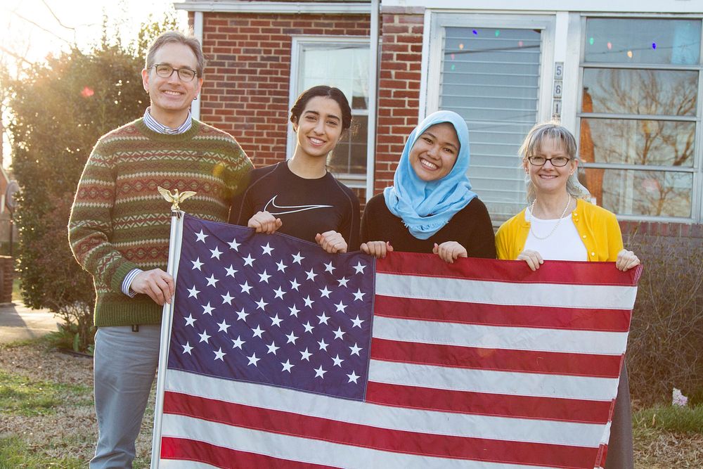 Host family & YES exchange students, USA, March 23, 2017