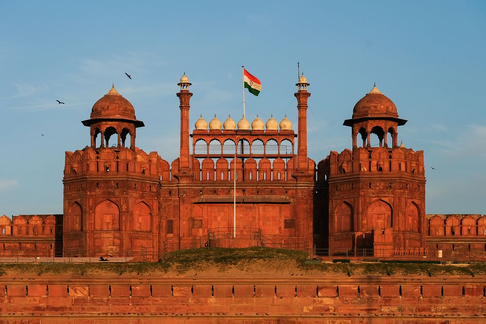 Front View of Red Fort, Delhi, India. Free public domain CC0 image.