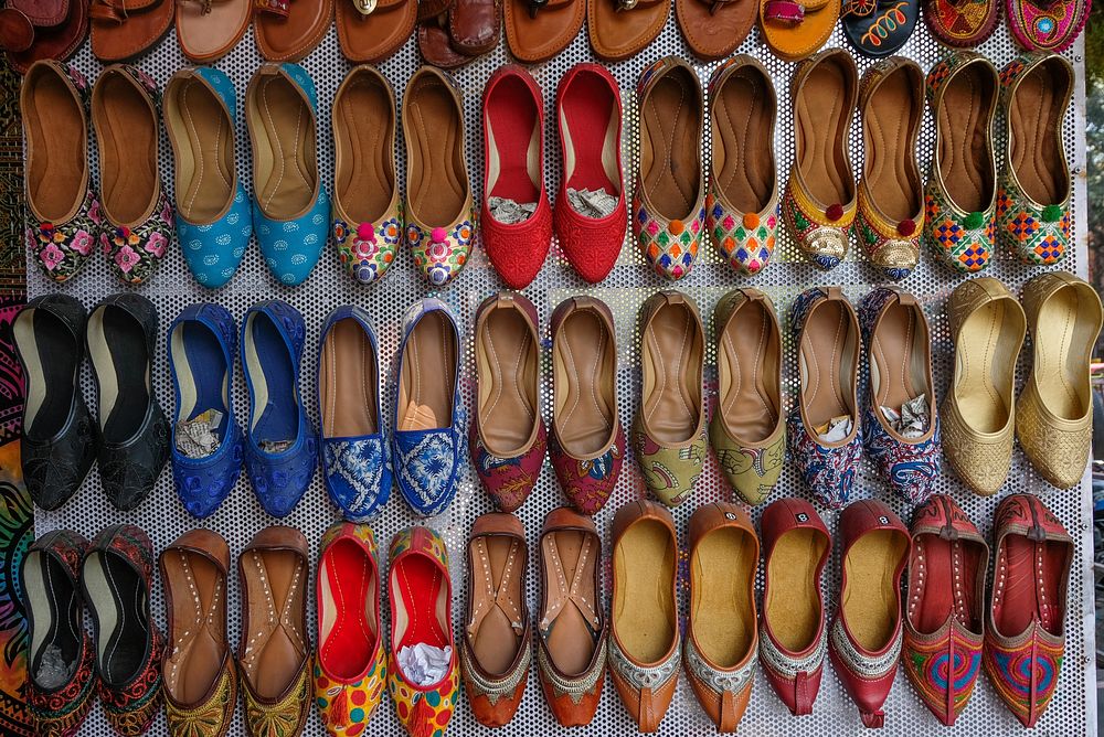 Colorful women's shoes for sale. Free public domain CC0 image