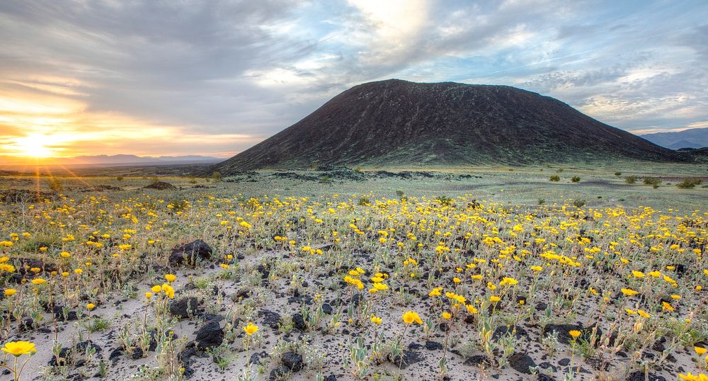 Amboy Crater is an iconic landscape feature that guides travelers along Route 66.