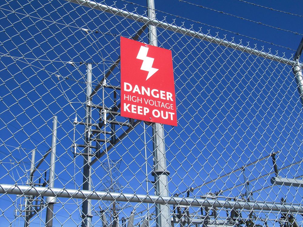 Warning sign for safety. Free public domain CC0 photo