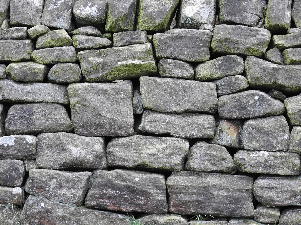 Dry stone wall.