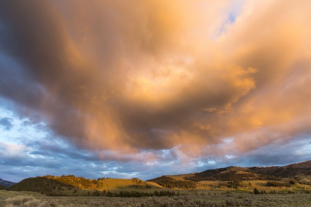 Clouds over Lamar Valley by Neal Herbert. Original public domain image from Flickr