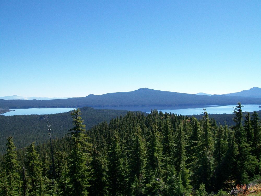 View of Waldo Lake, Willamette National Forest. Original public domain image from Flickr