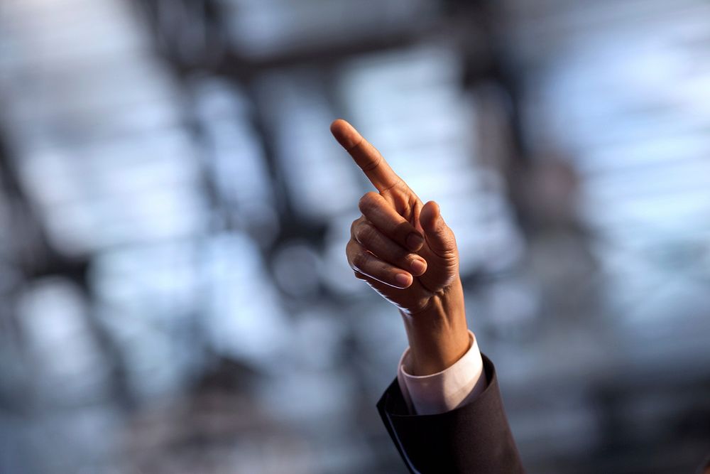 President Barack Obama's gestures while speaking at the Miguel Contreras Learning Center in Los Angeles, Calif., March 19…