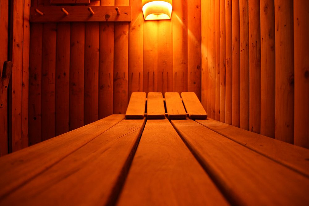 The Heat is in sauna room. Original public domain image from Flickr
