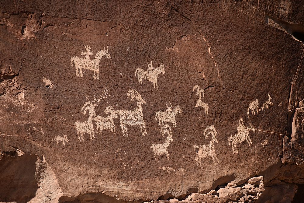 Wolfe Ranch Petroglyphs. Original public domain image from Flickr