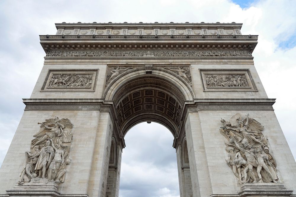 The Arc de Triomphe de l'&Eacute;toile. Free public domain CC0 photo.