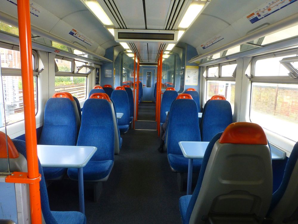 Inside London Overground 317732 seen on the Romford - Upminster shuttle.