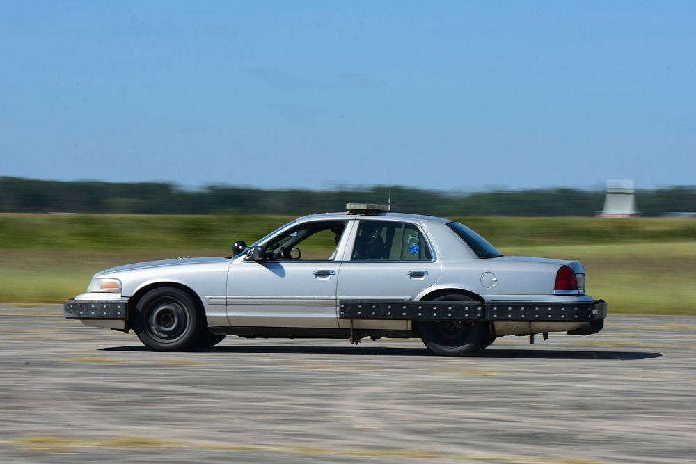 South Carolina Highway Patrol personnel perform Precision Immobilization Technique Training at McEntire Joint National Guard…