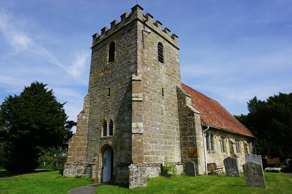 St Thomas a Becket Church Capel Kent. Original public domain image from Flickr