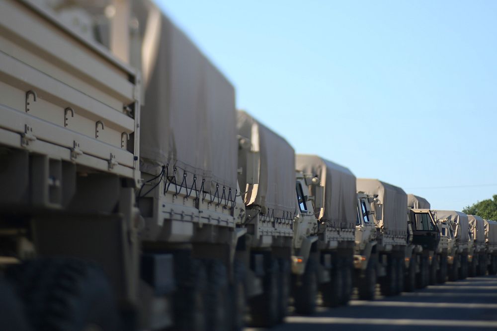 New Jersey Army National Guard Soldiers from the 253rd Transportation Company depart for a deployment to Florida ahead of…