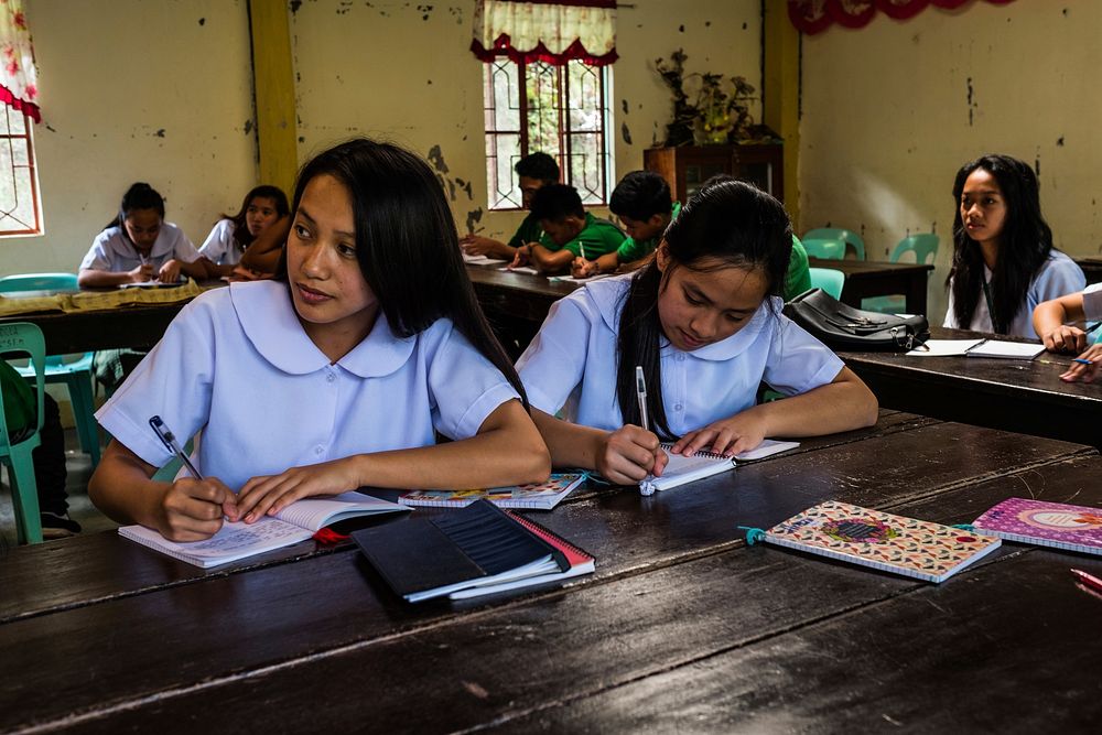 Asian students at the Kalahan Acadamy, Imugan, Nueva Vizcaya, Philippines July 2017.