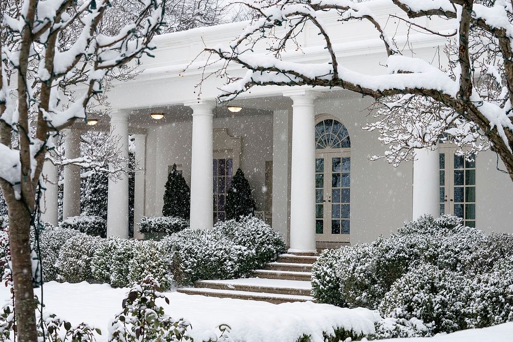 The White House Grounds Covered in Snow on January 13, 2019The Rose Garden of the White House is seen covered in snow…