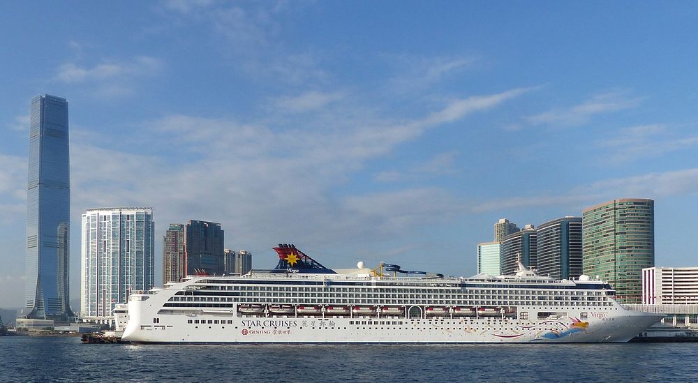SuperStar Virgo is a Leo class cruise ship owned and operated by Star Cruises. Original public domain image from Flickr