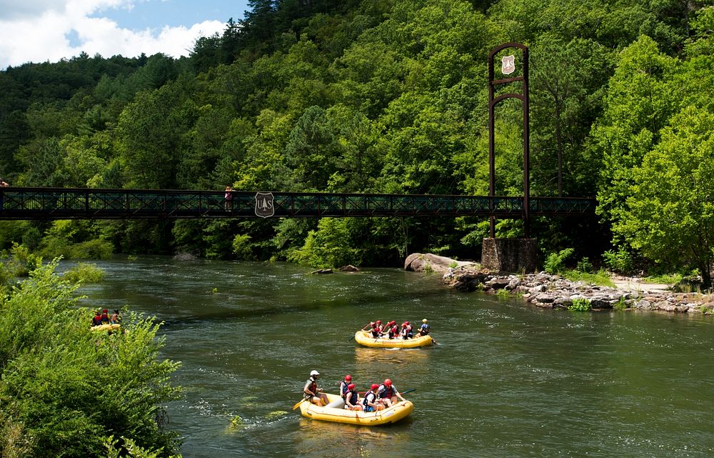 The Ocoee river supports sports such as rafting and kayaking in the Cherokee National Forest, TN. (USDA Photo by Lance…
