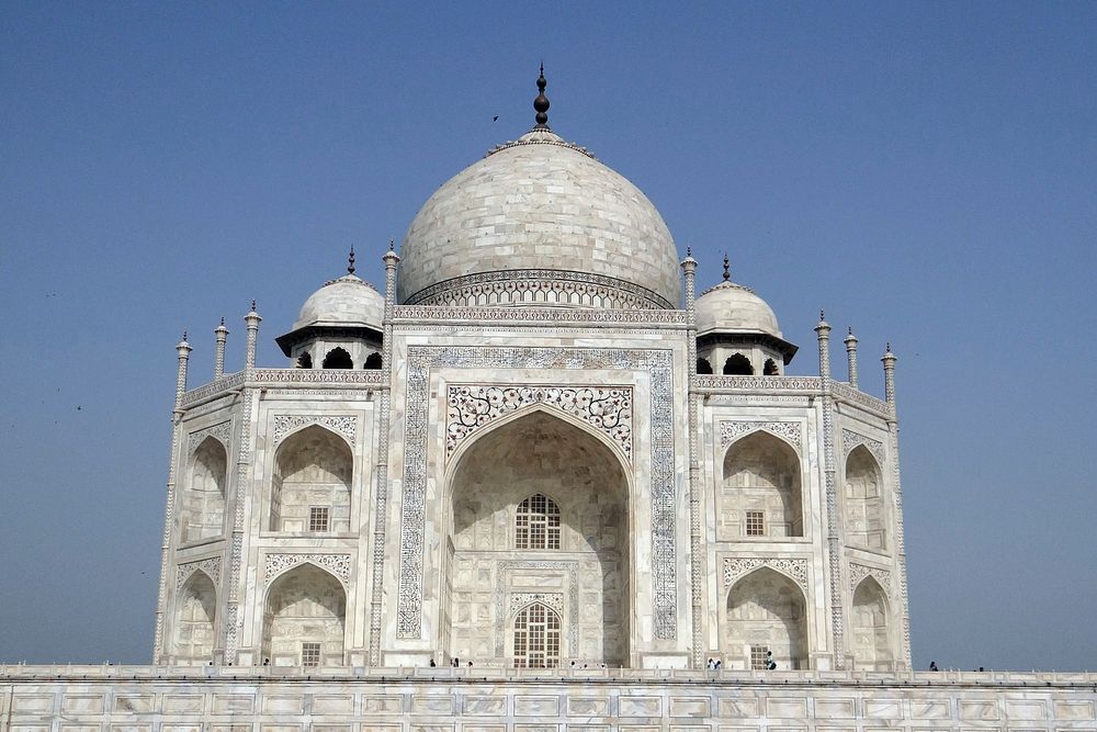 Outside Taj Mahal close up. Free public domain CC0 photo.