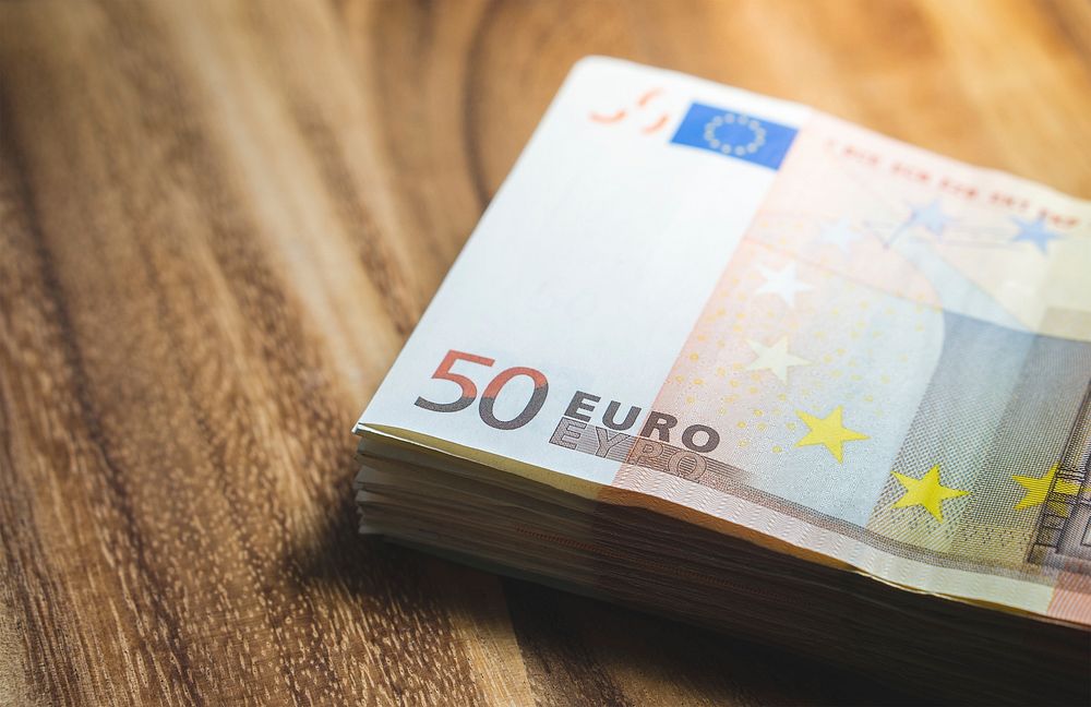 Free Euro banknote image, public domain money and finance CC0 photo.