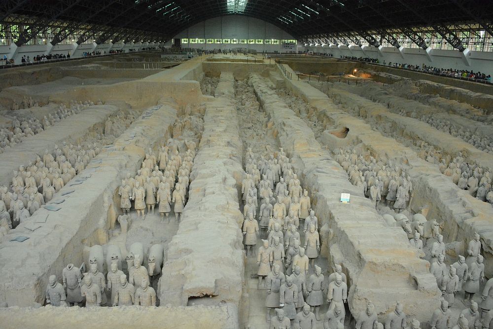 Terracotta Army at Emperor Qinshihuang's Mausoleum Site in China. Free public domain CC0 photo.