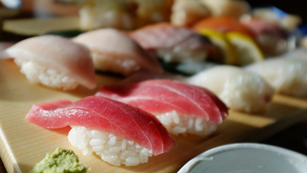 Sushi set, Japanese food. Free public domain CC0 photo.