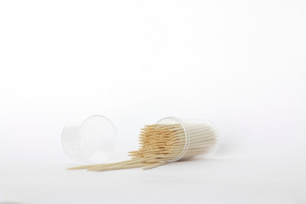 Toothpicks isolated on white background. Free public domain CC0 photo.