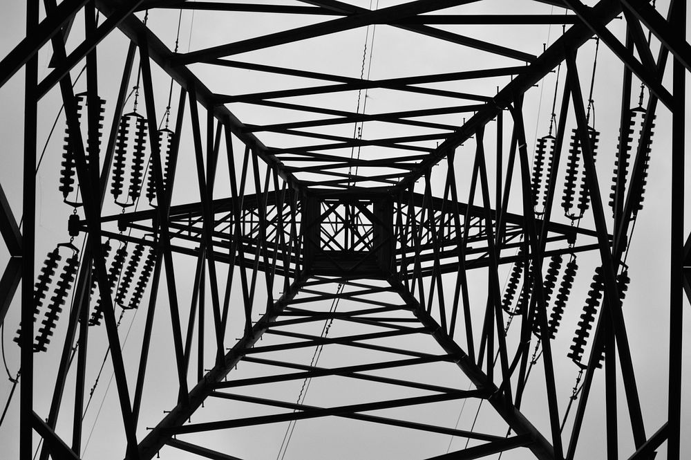 Electric power cable lines. Free public domain CC0 photo.