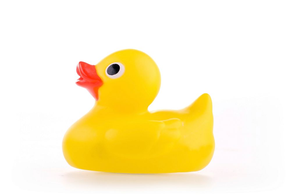 Cute yellow rubber duck toy. Free public domain CC0 photo.