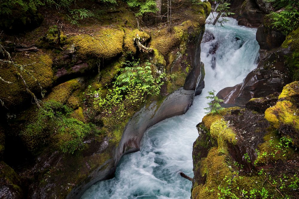 Cedar mountain waterfall landscape. Free public domain CC0 image.