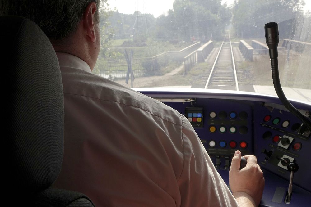 Train driver. Free public domain CC0 photo.