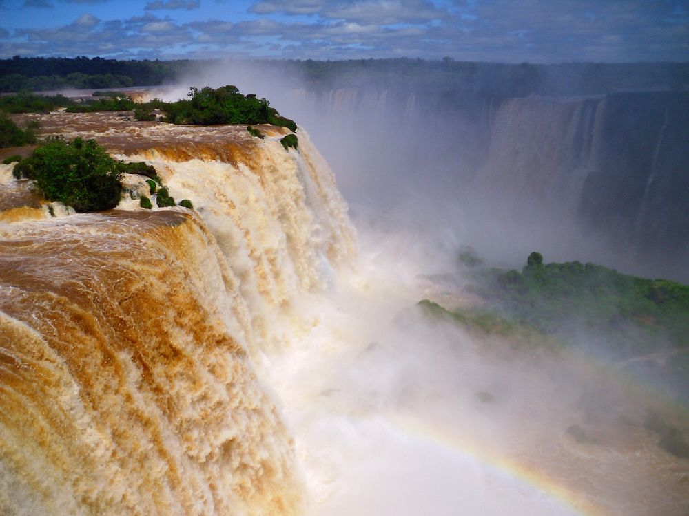 Iguaz&uacute; Falls in Brazil. Free public domain CC0 image.