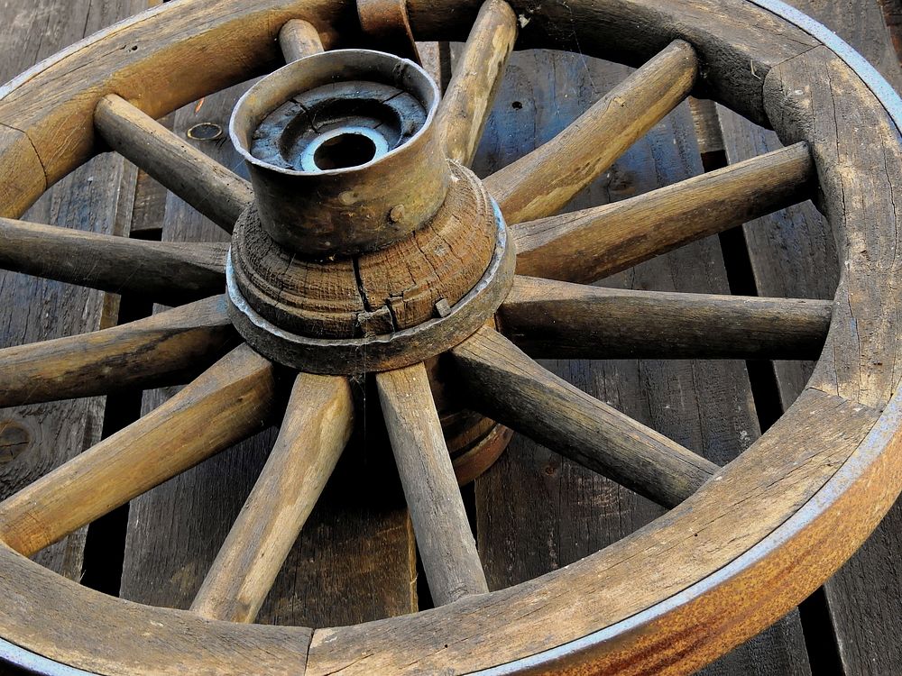 Old wheel. Free public domain CC0 photo.
