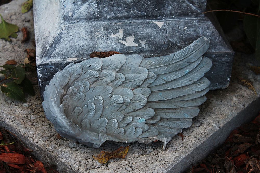 Angel wings statue background. Free public domain CC0 photo.