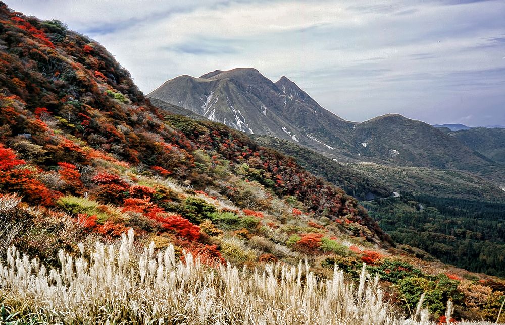 Autumn mountains in Japan. Free public domain CC0 photo.