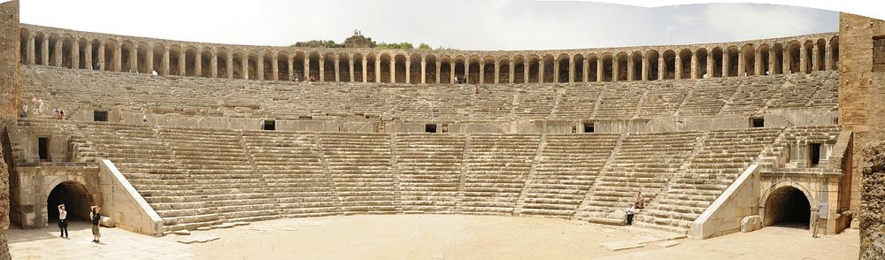 Aspendos roman theater in Turkey. Free public domain CC0 image.