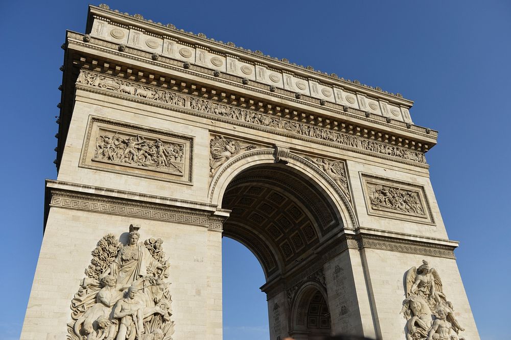 Arc de Triomphe, Paris, France. Free public domain CC0 photo.