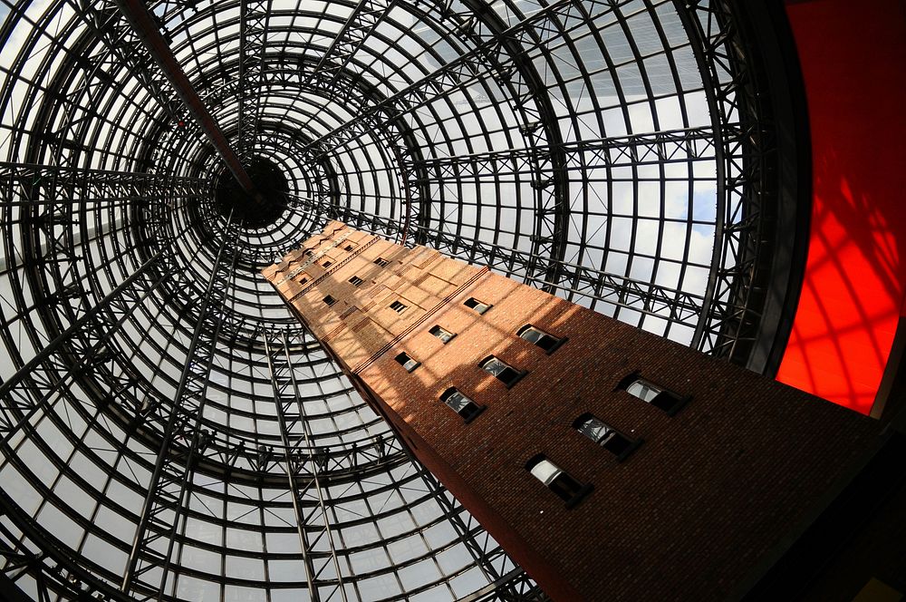 Modern building glass ceiling architecture. Free public domain CC0 image.