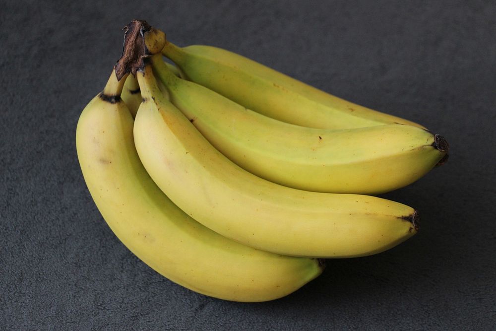 Closeup on bunch of bananas. Free public domain CC0 image.