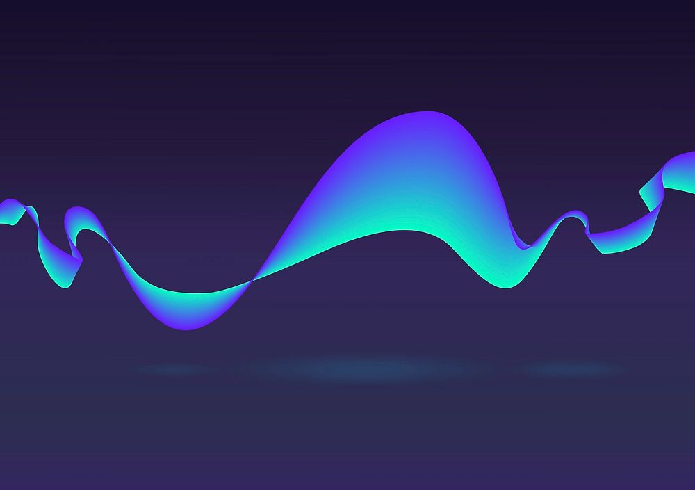 Neon color wave graphic. Free public domain CC0 image