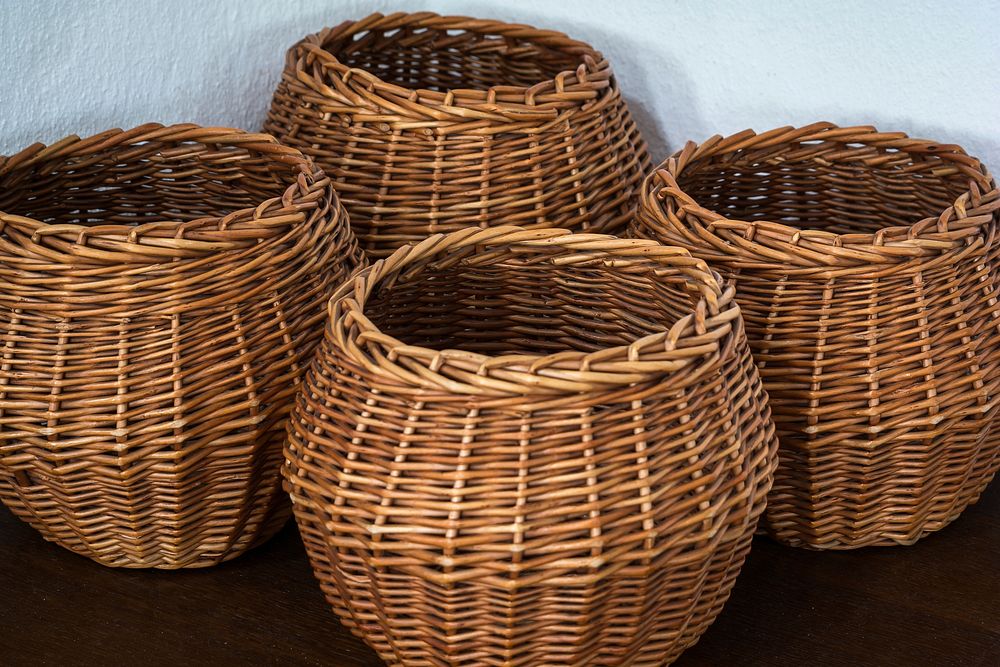Bamboo basket. Free public domain CC0 photo.