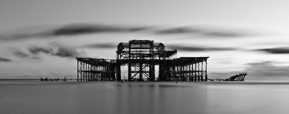 Brighton pier, United Kingdom. Free public domain CC0 photo.