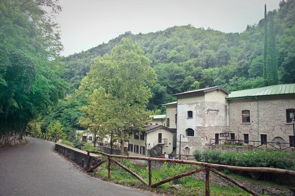 View Of Trail to the ruins of the paper mills in Toscolano-Maderno, Italy
