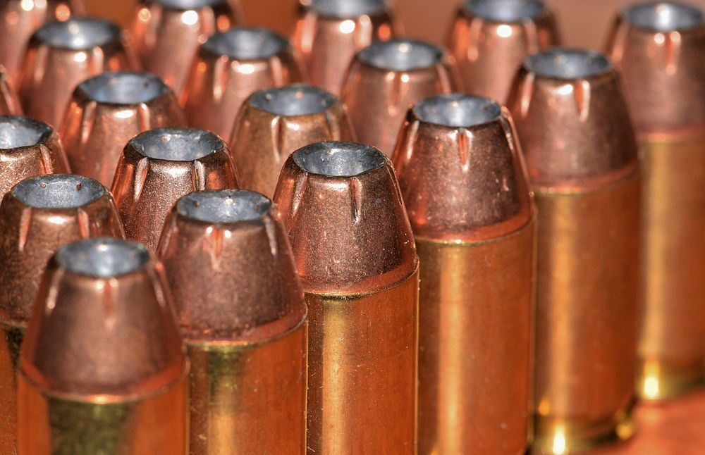 Brass bullets ammunition. Free public domain CC0 image.