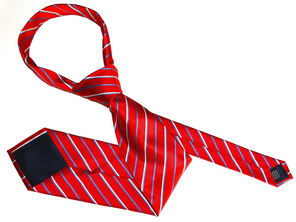 Red necktie. Free public domain CC0 photo.