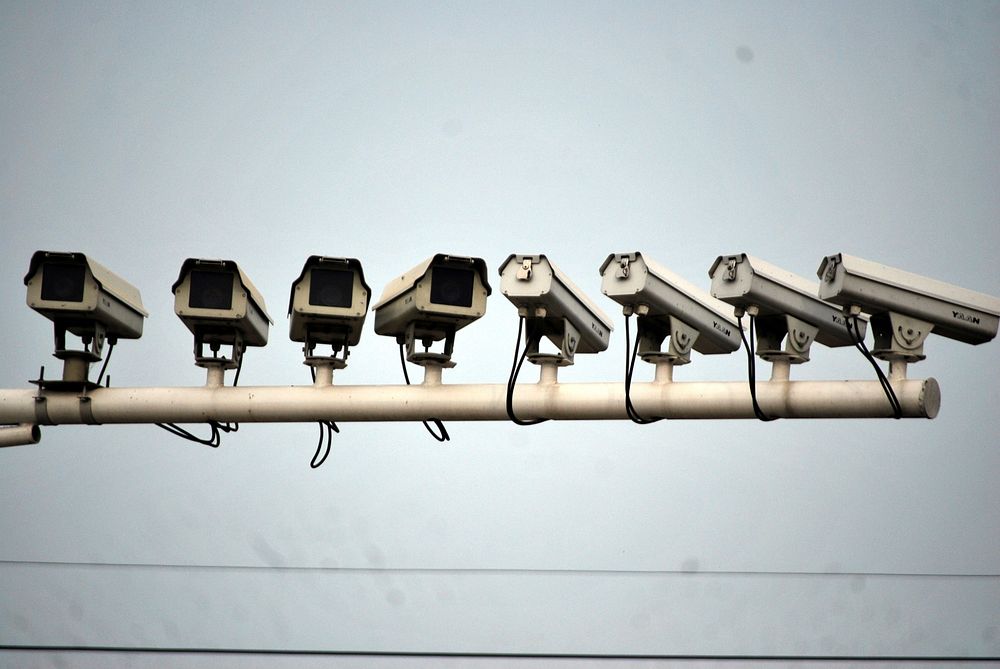 CCTV camera for protection. Free public domain CC0 image.