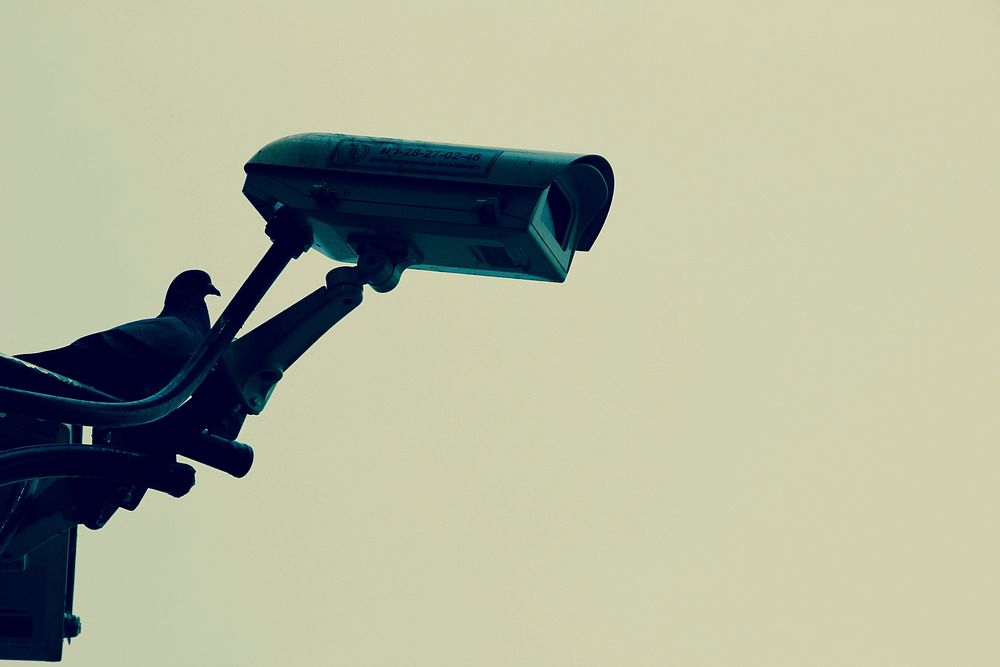 CCTV camera background photo. Free public domain CC0 image.