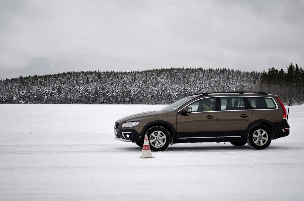 Volvo for a test drive. Location Unknown. Date Unknown.