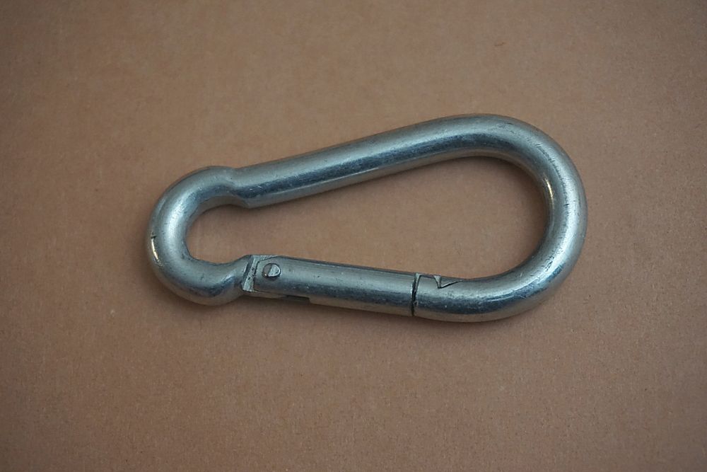 Safety carabiner. Free public domain CC0 photo.